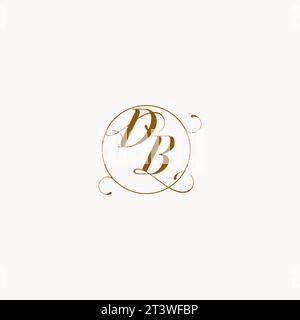 DB uniquely wedding logo symbol of your marriage and you can use it on your wedding stationary Stock Vector