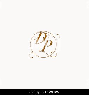DP uniquely wedding logo symbol of your marriage and you can use it on your wedding stationary Stock Vector