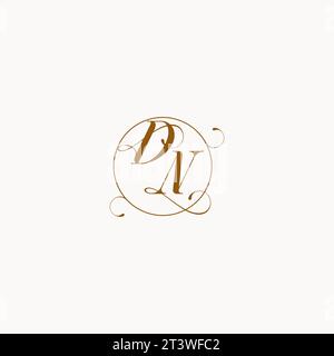 DN uniquely wedding logo symbol of your marriage and you can use it on your wedding stationary Stock Vector