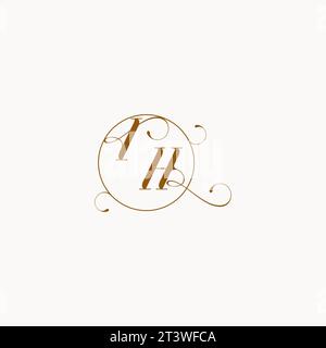 IH uniquely wedding logo symbol of your marriage and you can use it on your wedding stationary Stock Vector