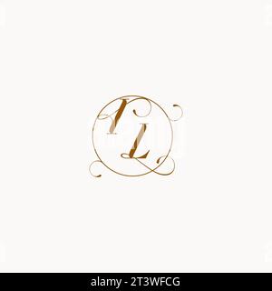 IL uniquely wedding logo symbol of your marriage and you can use it on your wedding stationary Stock Vector
