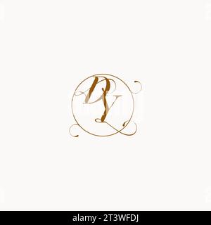 DY uniquely wedding logo symbol of your marriage and you can use it on your wedding stationary Stock Vector