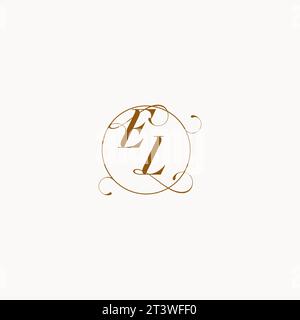 EL uniquely wedding logo symbol of your marriage and you can use it on your wedding stationary Stock Vector
