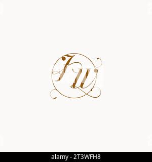 JW uniquely wedding logo symbol of your marriage and you can use it on your wedding stationary Stock Vector
