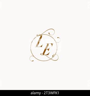 LE uniquely wedding logo symbol of your marriage and you can use it on your wedding stationary Stock Vector