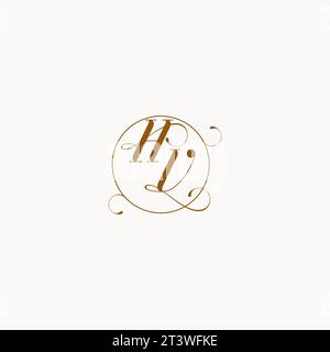 HV uniquely wedding logo symbol of your marriage and you can use it on your wedding stationary Stock Vector