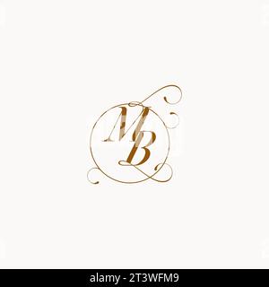 MB uniquely wedding logo symbol of your marriage and you can use it on your wedding stationary Stock Vector