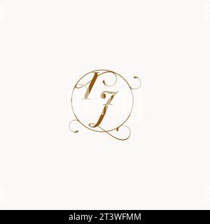 IJ uniquely wedding logo symbol of your marriage and you can use it on your wedding stationary Stock Vector