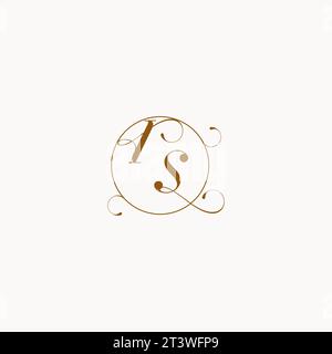 IS uniquely wedding logo symbol of your marriage and you can use it on your wedding stationary Stock Vector