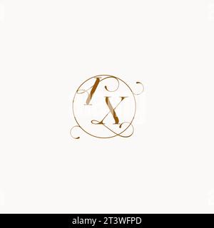 IX uniquely wedding logo symbol of your marriage and you can use it on your wedding stationary Stock Vector