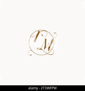 IM uniquely wedding logo symbol of your marriage and you can use it on your wedding stationary Stock Vector