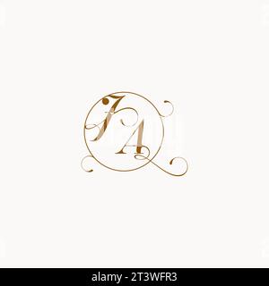 JA uniquely wedding logo symbol of your marriage and you can use it on your wedding stationary Stock Vector