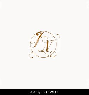 JN uniquely wedding logo symbol of your marriage and you can use it on your wedding stationary Stock Vector