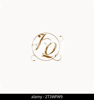 JQ uniquely wedding logo symbol of your marriage and you can use it on your wedding stationary Stock Vector