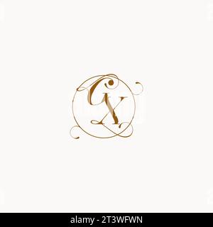 GX uniquely wedding logo symbol of your marriage and you can use it on your wedding stationary Stock Vector