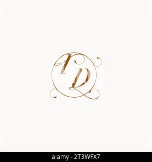 ID uniquely wedding logo symbol of your marriage and you can use it on your wedding stationary Stock Vector