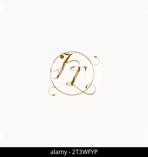 JT uniquely wedding logo symbol of your marriage and you can use it on your wedding stationary Stock Vector