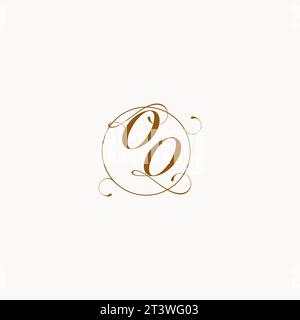 OO uniquely wedding logo symbol of your marriage and you can use it on your wedding stationary Stock Vector