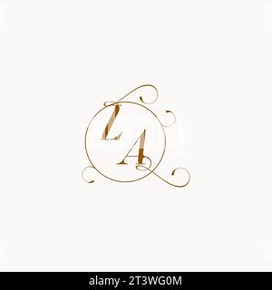 LA uniquely wedding logo symbol of your marriage and you can use it on your wedding stationary Stock Vector