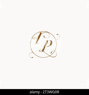 IP uniquely wedding logo symbol of your marriage and you can use it on your wedding stationary Stock Vector
