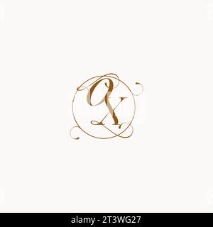 OX uniquely wedding logo symbol of your marriage and you can use it on your wedding stationary Stock Vector