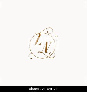 LN uniquely wedding logo symbol of your marriage and you can use it on your wedding stationary Stock Vector