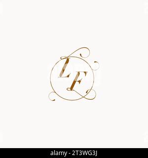 LF uniquely wedding logo symbol of your marriage and you can use it on your wedding stationary Stock Vector