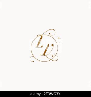 LV uniquely wedding logo symbol of your marriage and you can use it on your wedding stationary Stock Vector