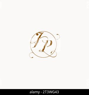 JP uniquely wedding logo symbol of your marriage and you can use it on your wedding stationary Stock Vector