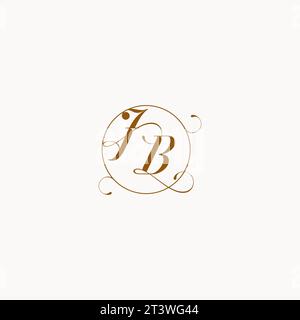JB uniquely wedding logo symbol of your marriage and you can use it on your wedding stationary Stock Vector