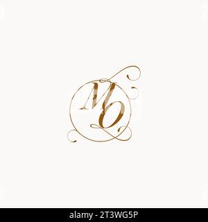 MO uniquely wedding logo symbol of your marriage and you can use it on your wedding stationary Stock Vector