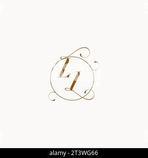 LI uniquely wedding logo symbol of your marriage and you can use it on your wedding stationary Stock Vector