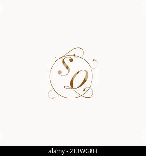 SO uniquely wedding logo symbol of your marriage and you can use it on your wedding stationary Stock Vector
