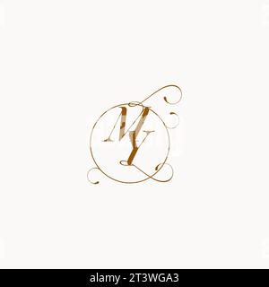 MY uniquely wedding logo symbol of your marriage and you can use it on your wedding stationary Stock Vector