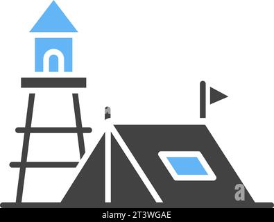 Military Base icon vector image. Stock Vector