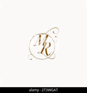 MR uniquely wedding logo symbol of your marriage and you can use it on your wedding stationary Stock Vector