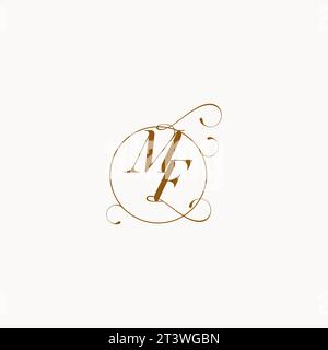 MF uniquely wedding logo symbol of your marriage and you can use it on your wedding stationary Stock Vector
