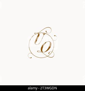 UO uniquely wedding logo symbol of your marriage and you can use it on your wedding stationary Stock Vector