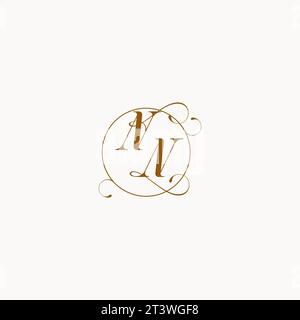 NN uniquely wedding logo symbol of your marriage and you can use it on your wedding stationary Stock Vector
