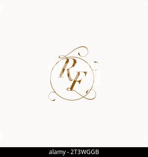 RF uniquely wedding logo symbol of your marriage and you can use it on your wedding stationary Stock Vector