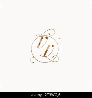 VV uniquely wedding logo symbol of your marriage and you can use it on your wedding stationary Stock Vector