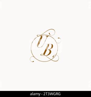 UB uniquely wedding logo symbol of your marriage and you can use it on your wedding stationary Stock Vector