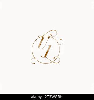 UI uniquely wedding logo symbol of your marriage and you can use it on your wedding stationary Stock Vector