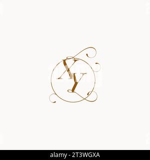 XY uniquely wedding logo symbol of your marriage and you can use it on your wedding stationary Stock Vector