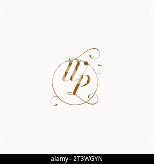 WP uniquely wedding logo symbol of your marriage and you can use it on your wedding stationary Stock Vector