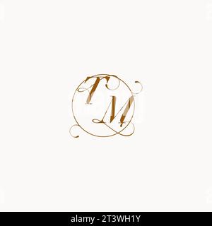 TM uniquely wedding logo symbol of your marriage and you can use it on your wedding stationary Stock Vector