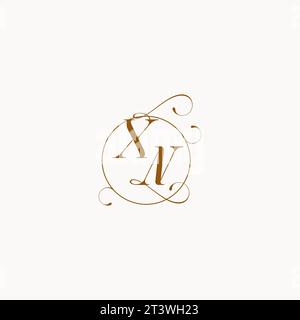 XN uniquely wedding logo symbol of your marriage and you can use it on your wedding stationary Stock Vector