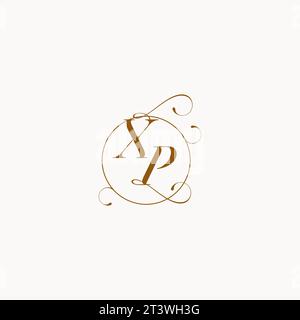 XP uniquely wedding logo symbol of your marriage and you can use it on your wedding stationary Stock Vector