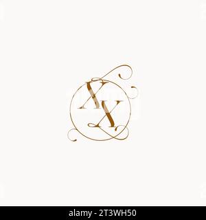 XX uniquely wedding logo symbol of your marriage and you can use it on your wedding stationary Stock Vector