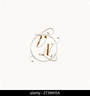VN uniquely wedding logo symbol of your marriage and you can use it on your wedding stationary Stock Vector